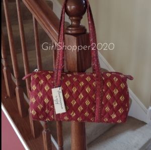 🐸🐸Sunflowery Burgundy small/mini Duffle Purse